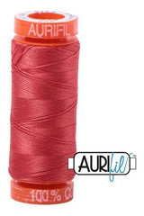 Aurifil Mako 50wt Cotton 200 m 220 yd. spool - 2255 Dark Red Orange Aurifil Mako 50wt Cotton 200 m 220 yd. spool - 2255 Dark Red Orange