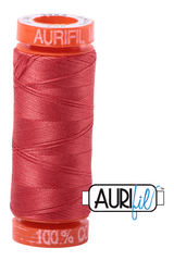 Aurifil Mako 50wt Cotton 200 m 220 yd. spool - 2255 Dark Red Orange Aurifil Mako 50wt Cotton 200 m 220 yd. spool - 2255 Dark Red Orange