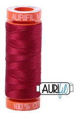 Aurifil Mako 50wt Cotton 200 m 220 yd. spool - 2260 Red Wine Aurifil Mako 50wt Cotton 200 m 220 yd. spool - 2260 Red Wine