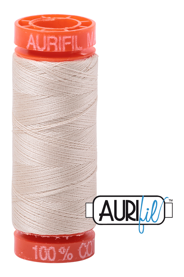 Aurifil Mako 50wt Cotton 200 m 220 yd. spool - 2310 Light Beige Aurifil Mako 50wt Cotton 200 m 220 yd. spool - 2310 Light Beige