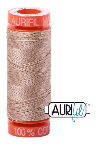 Aurifil Mako 50wt Cotton 200 m 220 yd. spool - 2314 Beige Aurifil Mako 50wt Cotton 200 m 220 yd. spool - 2314 Beige