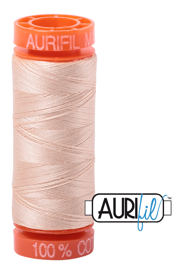 Aurifil Mako 50wt Cotton 200 m 220 yd. spool - 2315 Shell Aurifil Mako 50wt Cotton 200 m 220 yd. spool - 2315 Shell