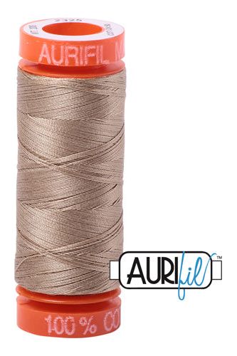 Aurifil Mako 50wt Cotton 200 m 220 yd. spool - 2325 Linen Aurifil Mako 50wt Cotton 200 m 220 yd. spool - 2325 Linen