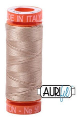 Aurifil Mako 50wt Cotton 200 m 220 yd. spool - 2326 Sand Aurifil Mako 50wt Cotton 200 m 220 yd. spool - 2326 Sand