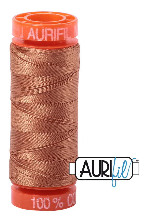 Aurifil Mako 50wt Cotton 200 m 220 yd. spool - 2330 Light Chestnut Aurifil Mako 50wt Cotton 200 m 220 yd. spool - 2330 Light Chestnut