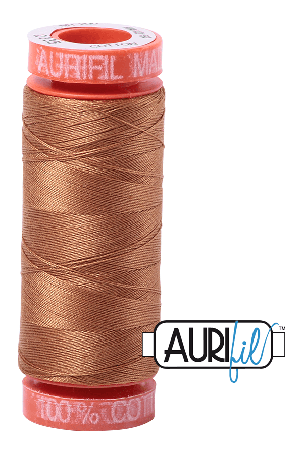 Aurifil Mako 50wt Cotton 200 m 220 yd. spool - 2335 Light Cinnamon Aurifil Mako 50wt Cotton 200 m 220 yd. spool - 2335 Light Cinnamon