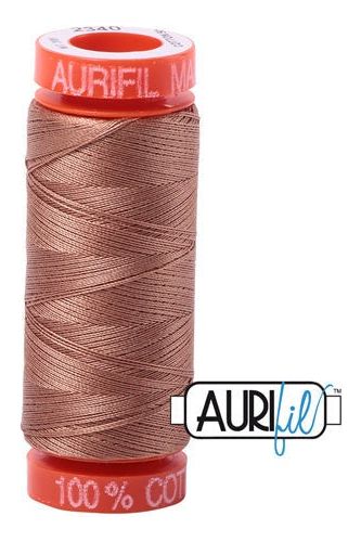 Aurifil Mako 50wt Cotton 200 m 220 yd. spool - 2340 Cafe au Lait Aurifil Mako 50wt Cotton 200 m 220 yd. spool - 2340 Cafe au Lait