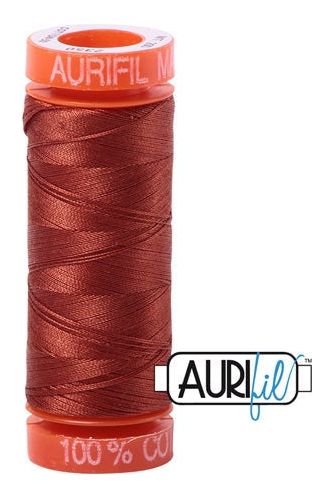 Aurifil Mako 50wt Cotton 200 m 220 yd. spool - 2350 Copper Aurifil Mako 50wt Cotton 200 m 220 yd. spool - 2350 Copper