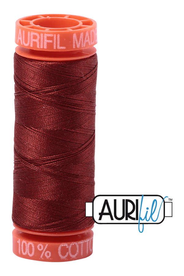 Aurifil Mako 50wt Cotton 200 m 220 yd. spool - 2355 Rust Aurifil Mako 50wt Cotton 200 m 220 yd. spool - 2355 Rust