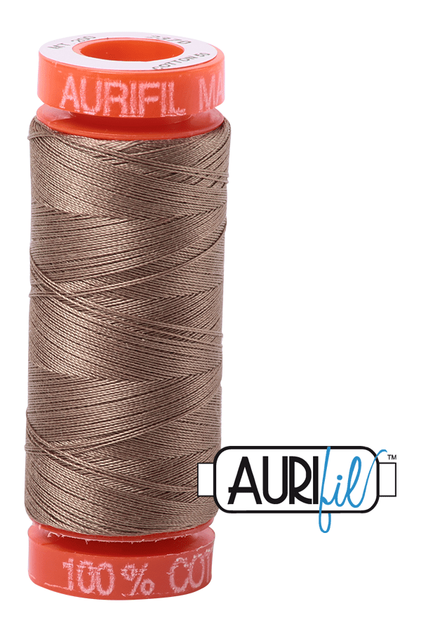 Aurifil Mako 50wt Cotton 200 m 220 yd. spool - 2370 Sandstone Aurifil Mako 50wt Cotton 200 m 220 yd. spool - 2370 Sandstone