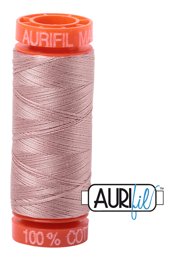 Aurifil Mako 50wt Cotton 200 m 220 yd. spool - 2375 Antique Blush Aurifil Mako 50wt Cotton 200 m 220 yd. spool - 2375 Antique Blush