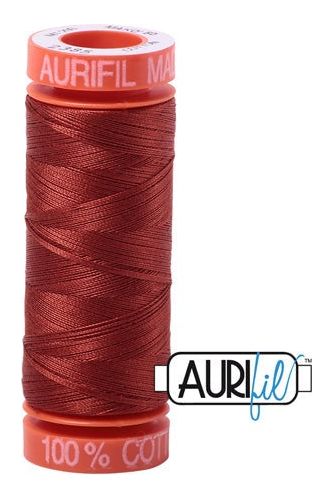 Aurifil Mako 50wt Cotton 200 m 220 yd. spool - 2385 Terracotta Aurifil Mako 50wt Cotton 200 m 220 yd. spool - 2385 Terracotta