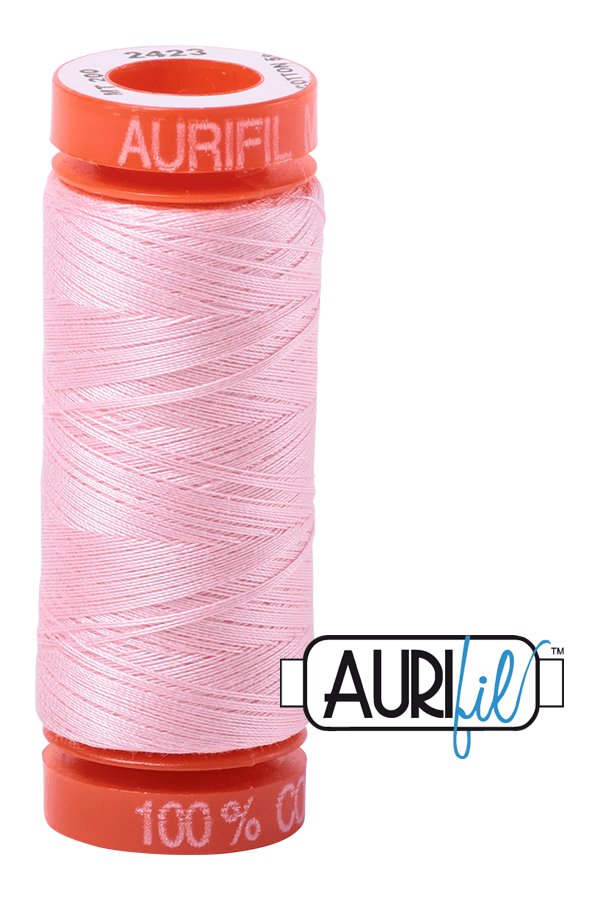 Aurifil Mako 50wt Cotton 200 m 220 yd. spool - 2423 Baby Pink Aurifil Mako 50wt Cotton 200 m 220 yd. spool - 2423 Baby Pink
