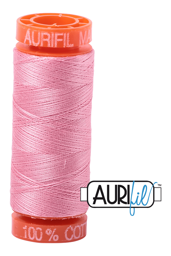 Aurifil Mako 50wt Cotton 200 m 220 yd. spool - 2425 Bright Pink Aurifil Mako 50wt Cotton 200 m 220 yd. spool - 2425 Bright Pink