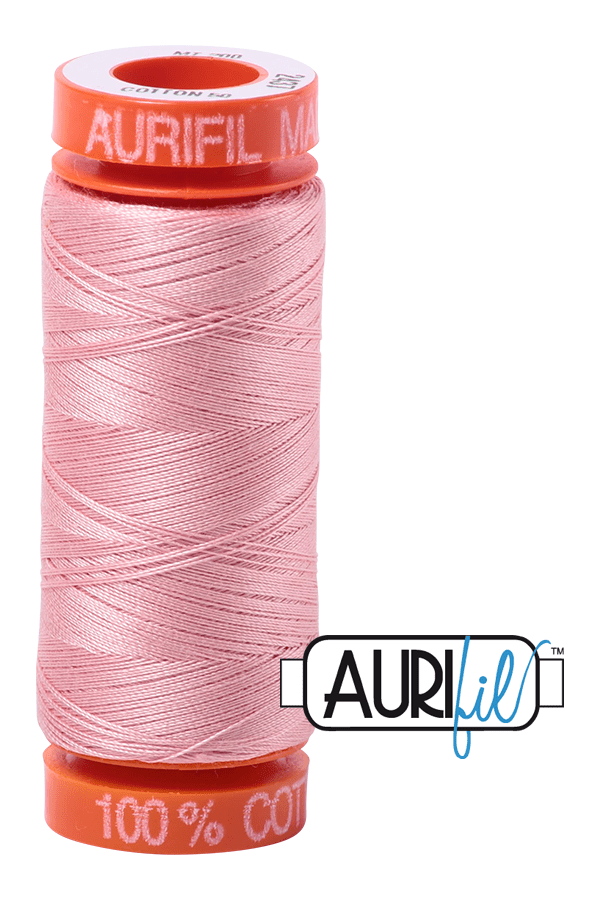 Aurifil Mako 50wt Cotton 200 m 220 yd. spool - 2437 Light Peony Aurifil Mako 50wt Cotton 200 m 220 yd. spool - 2437 Light Peony