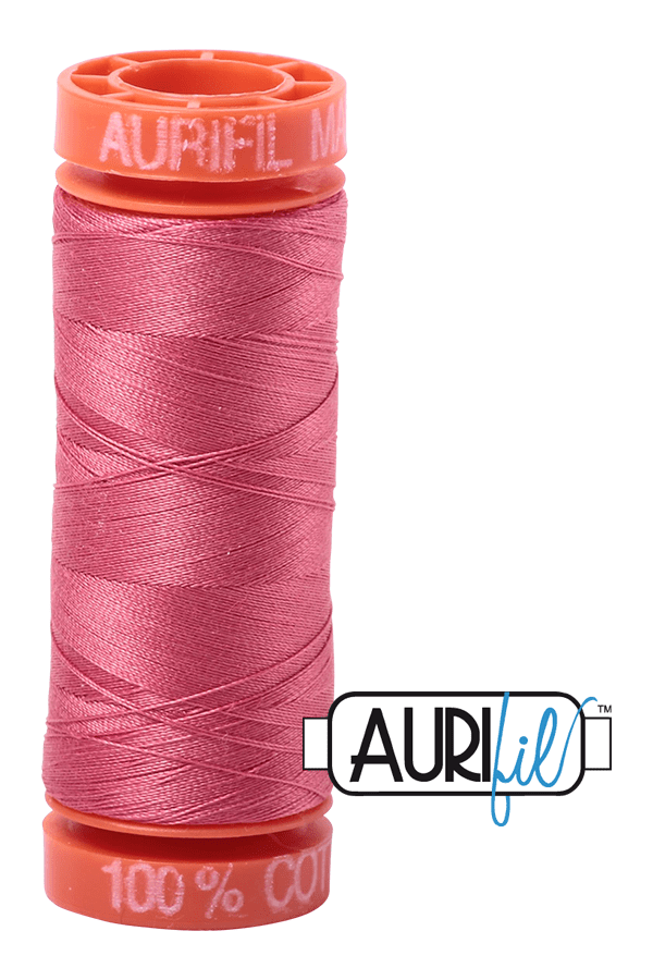 Aurifil Mako 50wt Cotton 200 m 220 yd. spool - 2440 Peony Aurifil Mako 50wt Cotton 200 m 220 yd. spool - 2440 Peony