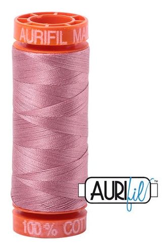 Aurifil Mako 50wt Cotton 200 m 220 yd. spool - 2445 Victorian Rose Aurifil Mako 50wt Cotton 200 m 220 yd. spool - 2445 Victorian Rose