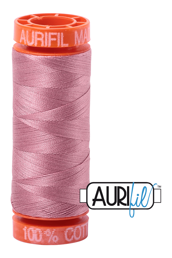 Aurifil Mako 50wt Cotton 200 m 220 yd. spool - 2445 Victorian Rose Aurifil Mako 50wt Cotton 200 m 220 yd. spool - 2445 Victorian Rose
