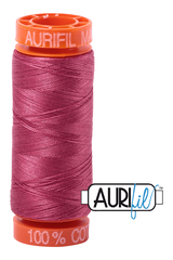 Aurifil Mako 50wt Cotton 200 m 220 yd. spool - 2455 Medium Carmine Red Aurifil Mako 50wt Cotton 200 m 220 yd. spool - 2455 Medium Carmine Red