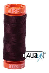 Aurifil Mako 50wt Cotton 200 m 220 yd. spool - 2465 Very Dark Brown Aurifil Mako 50wt Cotton 200 m 220 yd. spool - 2465 Very Dark Brown