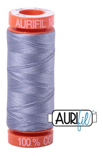 Aurifil Mako 50wt Cotton 200 m 220 yd. spool - 2524 Grey Violet Aurifil Mako 50wt Cotton 200 m 220 yd. spool - 2524 Grey Violet