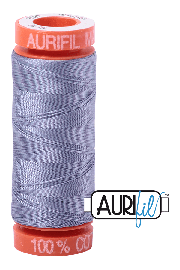 Aurifil Mako 50wt Cotton 200 m 220 yd. spool - 2524 Grey Violet Aurifil Mako 50wt Cotton 200 m 220 yd. spool - 2524 Grey Violet