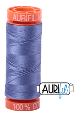 Aurifil Mako 50wt Cotton 200 m 220 yd. spool - 2525 Dusty Blue Violet Aurifil Mako 50wt Cotton 200 m 220 yd. spool - 2525 Dusty Blue Violet