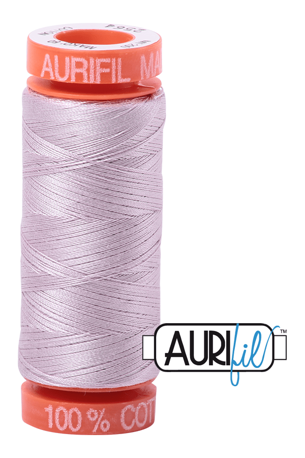 Aurifil Mako 50wt Cotton 200 m 220 yd. spool - 2564 Pale Lilac Aurifil Mako 50wt Cotton 200 m 220 yd. spool - 2564 Pale Lilac