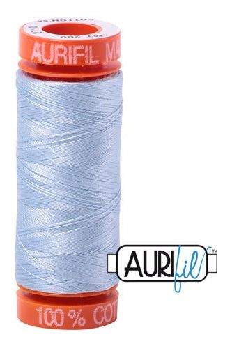 Aurifil Mako 50wt Cotton 200 m 220 yd. spool - 2710 Light Robins Egg Aurifil Mako 50wt Cotton 200 m 220 yd. spool - 2710 Light Robins Egg