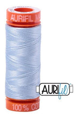 Aurifil Mako 50wt Cotton 200 m 220 yd. spool - 2710 Light Robins Egg Aurifil Mako 50wt Cotton 200 m 220 yd. spool - 2710 Light Robins Egg