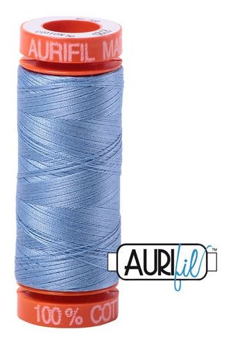 Aurifil Mako 50wt Cotton 200 m 220 yd. spool - 2720 Light Delft Blue Aurifil Mako 50wt Cotton 200 m 220 yd. spool - 2720 Light Delft Blue