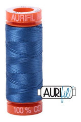 Aurifil Mako 50wt Cotton 200 m 220 yd. spool - 2730 Delft Blue Aurifil Mako 50wt Cotton 200 m 220 yd. spool - 2730 Delft Blue