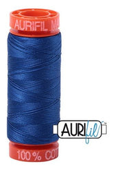 Aurifil Mako 50wt Cotton 200 m 220 yd. spool - 2735 Medium Blue