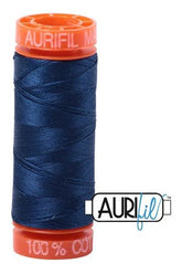 Aurifil Mako 50wt Cotton 200 m 220 yd. spool - 2783 Medium Delft Blue