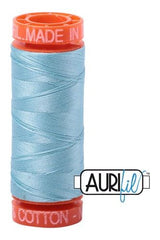 Aurifil Mako 50wt Cotton 200 m 220 yd. spool - 2805 Light Grey Turquoise Aurifil Mako 50wt Cotton 200 m 220 yd. spool - 2805 Light Grey Turquoise