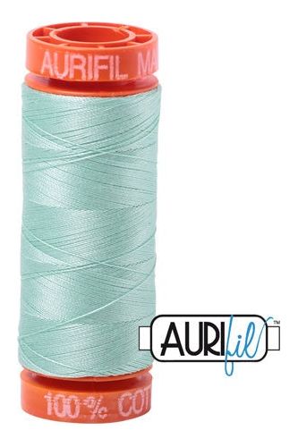 Aurifil Mako 50wt Cotton 200 m 220 yd. spool - 2830 Mint Aurifil Mako 50wt Cotton 200 m 220 yd. spool - 2830 Mint