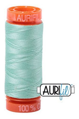 Aurifil Mako 50wt Cotton 200 m 220 yd. spool - 2835 Medium Mint Aurifil Mako 50wt Cotton 200 m 220 yd. spool - 2835 Medium Mint