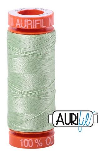 Aurifil Mako 50wt Cotton 200 m 220 yd. spool - 2880 Pale Green Aurifil Mako 50wt Cotton 200 m 220 yd. spool - 2880 Pale Green