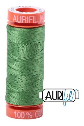 Aurifil Mako 50wt Cotton 200 m 220 yd. spool - 2884 Green Yellow Aurifil Mako 50wt Cotton 200 m 220 yd. spool - 2884 Green Yellow