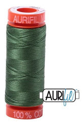 Aurifil Mako 50wt Cotton 200 m 220 yd. spool - 2890 Very Dark Grass Green