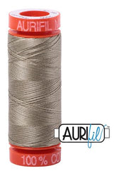 Aurifil Mako 50wt Cotton 200 m 220 yd. spool - 2900 Light Kakhy Green