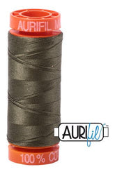Aurifil Mako 50wt Cotton 200 m 220 yd. spool - 2905 Army Green