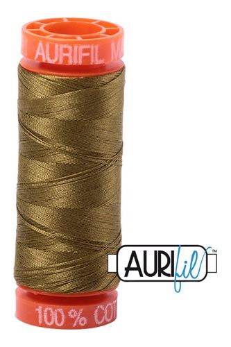 Aurifil Mako 50wt Cotton 200 m 220 yd. spool - 2910 Medium Olive Aurifil Mako 50wt Cotton 200 m 220 yd. spool - 2910 Medium Olive