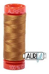 Aurifil Mako 50wt Cotton 200 m 220 yd. spool - 2975 Brass