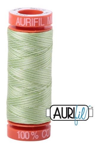 Aurifil Mako 50wt Cotton 200 m 220 yd. spool - 3320 Light Spring Green Aurifil Mako 50wt Cotton 200 m 220 yd. spool - 3320 Light Spring Green