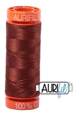 Aurifil Mako 50wt Cotton 200 m 220 yd. spool - 4012 Copper Brown Aurifil Mako 50wt Cotton 200 m 220 yd. spool - 4012 Copper Brown