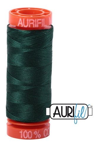 Aurifil Mako 50wt Cotton 200 m 220 yd. spool - 4026 Forest Green Aurifil Mako 50wt Cotton 200 m 220 yd. spool - 4026 Forest Green