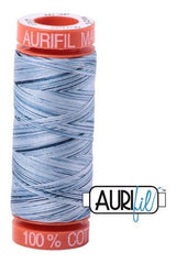 Aurifil Mako 50wt Cotton 200 m 220 yd. spool - 4669 Stonewashed Blues Aurifil Mako 50wt Cotton 200 m 220 yd. spool - 4669 Stonewashed Blues