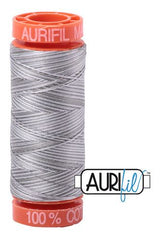 Aurifil Mako 50wt Cotton 200 m 220 yd. spool - 4670 Silver Fox Aurifil Mako 50wt Cotton 200 m 220 yd. spool - 4670 Silver Fox