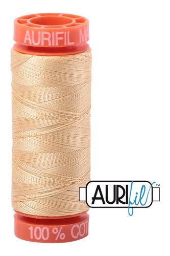 Aurifil Mako 50wt Cotton 200 m 220 yd. spool - 6001 Light Caramel Aurifil Mako 50wt Cotton 200 m 220 yd. spool - 6001 Light Caramel